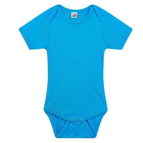 Baby romper korte mouw  blauw,80