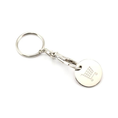 Munt-Sleutelhanger EUROMARKET blauw