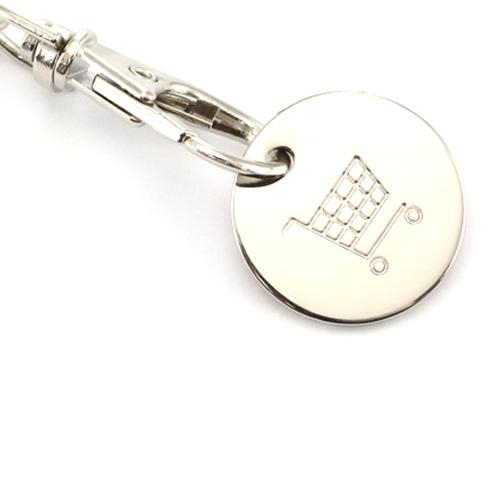 Munt-Sleutelhanger EUROMARKET blauw