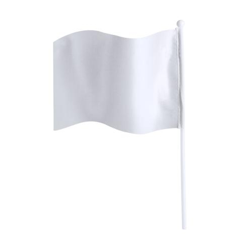 Vlag op Stok Rolof wit