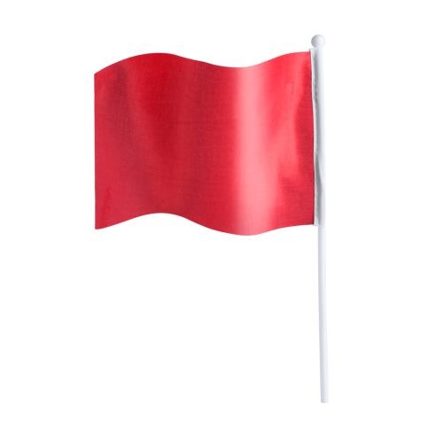 Vlag op Stok Rolof rood
