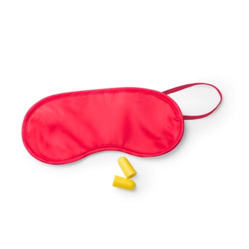 Slaapmasker met oordopjes rood