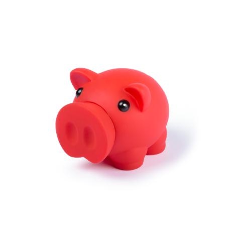 Rubberen spaarpot varken rood