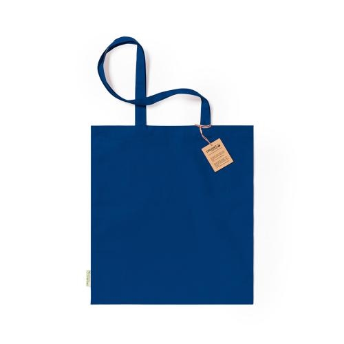 Draagtas gerecycled katoen Klimbou marineblauw