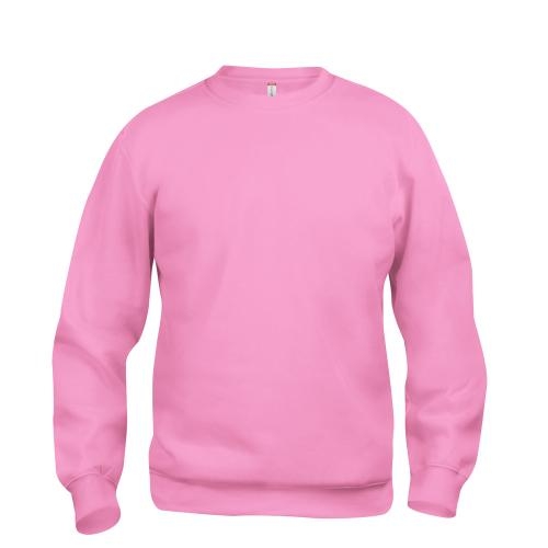 Clique Basic roundneck unisex helder roze,l
