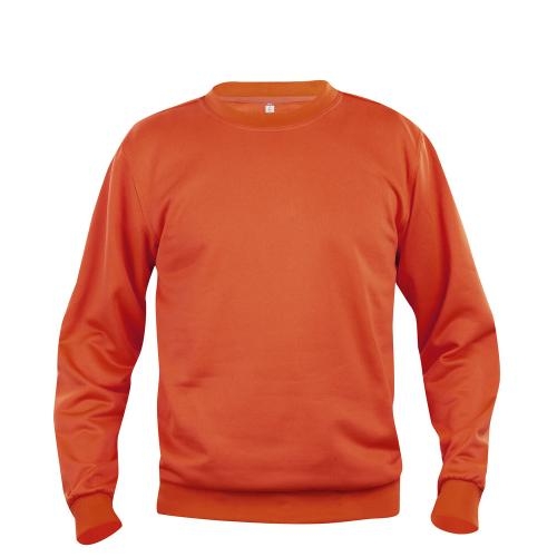 Clique Basic roundneck unisex diep-oranje,l