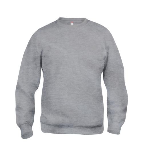 Clique Basic roundneck unisex grijsmelange,l