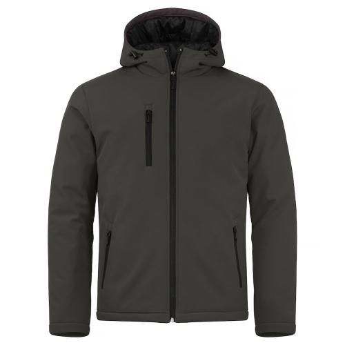 Padded hoody softshell donkergrijs,3xl