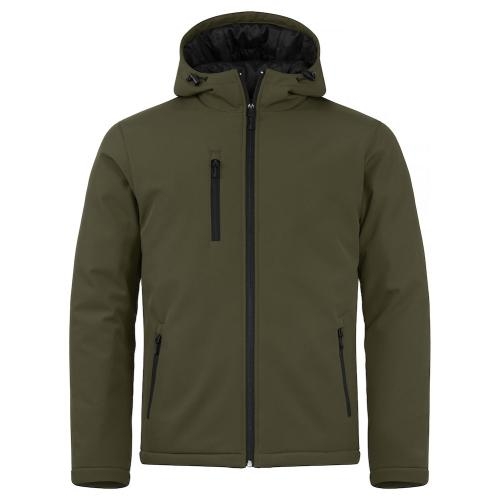 Padded hoody softshell mistgroen,3xl