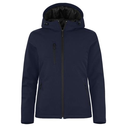 Padded hoody softshell ladies dark navy,l