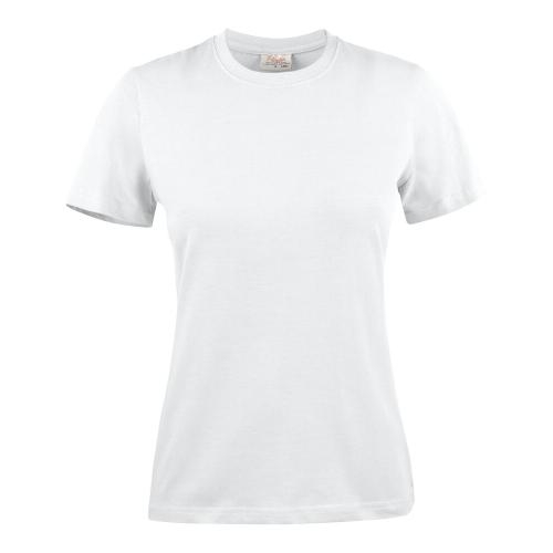 Printer Heavy T-shirt dames wit,m
