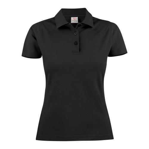 Printer Surf dames polo zwart,l