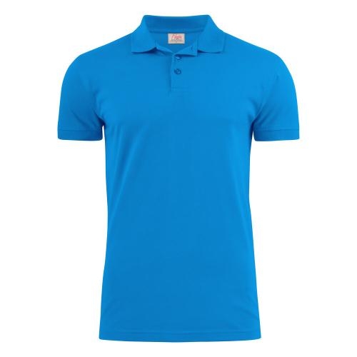 Printer polo Surf Stretch oceaan blauw,l