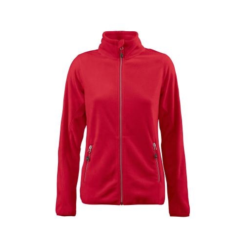 Printer Twohand Fleece Jacket dames rood,l