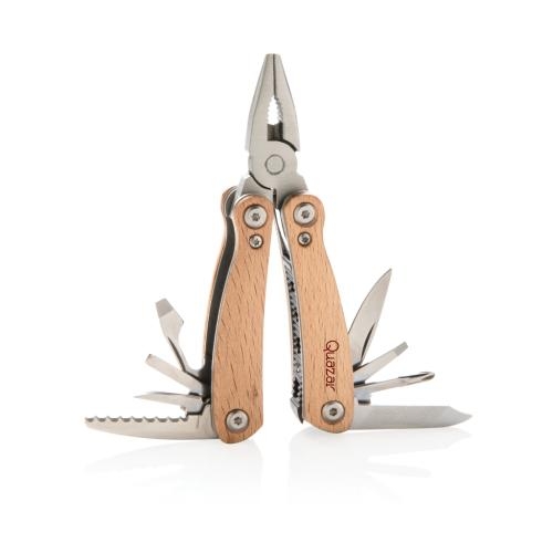Mini houten multitool bruin