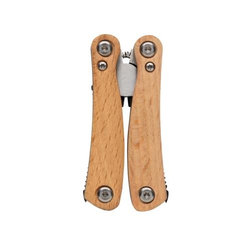 Mini houten multitool bruin