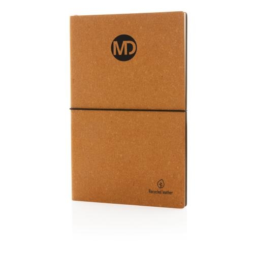 A5 recycled lederen notitieboek bruin