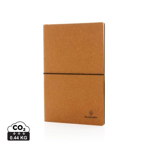 A5 recycled lederen notitieboek bruin