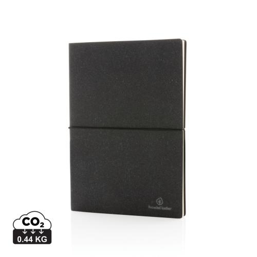 A5 recycled lederen notitieboek grijs