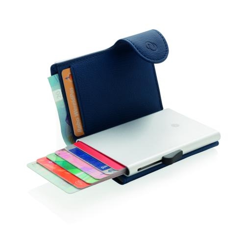 C-Secure aluminium RFID kaarthouder & portemonnee blauw