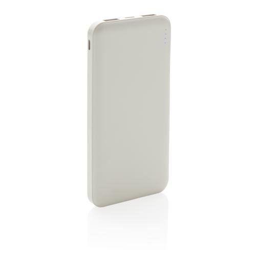 High density 10.000 mAh zakformaat powerbank wit