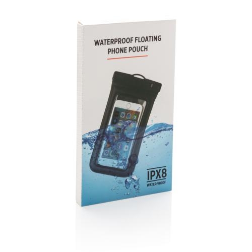 IPX 8 waterdichte drijvende telefoon hoes zwart