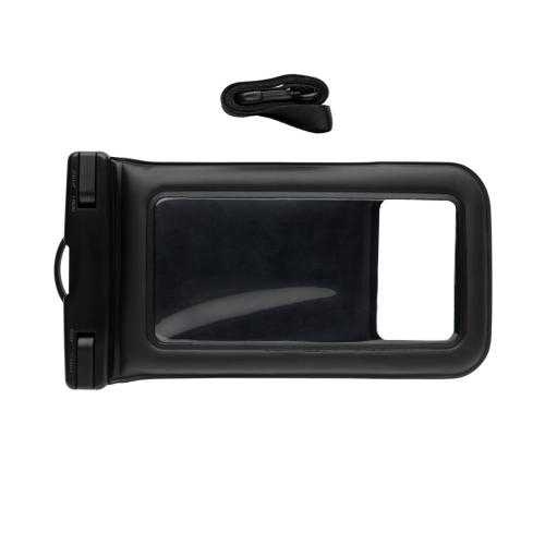 IPX 8 waterdichte drijvende telefoon hoes zwart