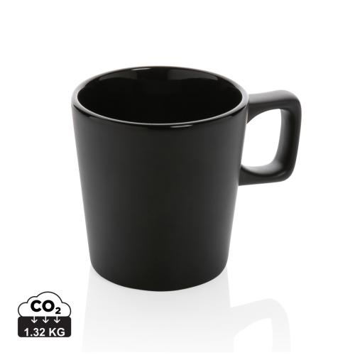 Keramische moderne koffiemok zwart