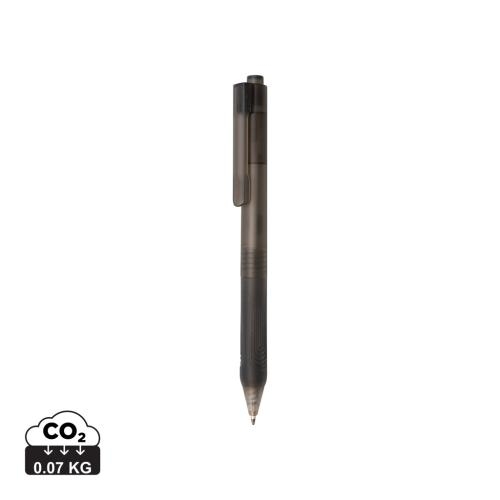 X9 frosted pen met siliconen grip zwart
