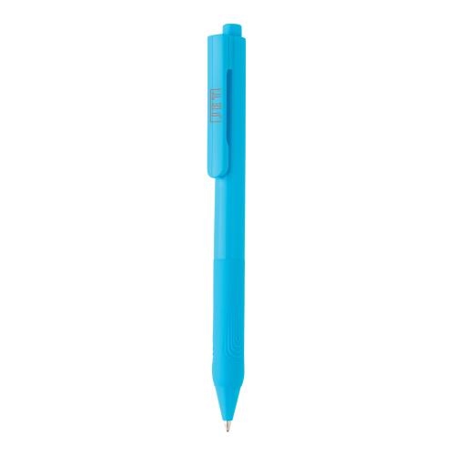 X9 pen met siliconen grip blauw