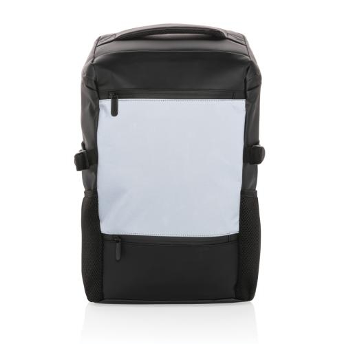 PU high visibility 15.6 inch laptoprugzak zwart