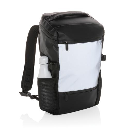 PU high visibility 15.6 inch laptoprugzak zwart