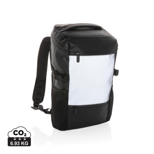 PU high visibility 15.6 inch laptoprugzak zwart