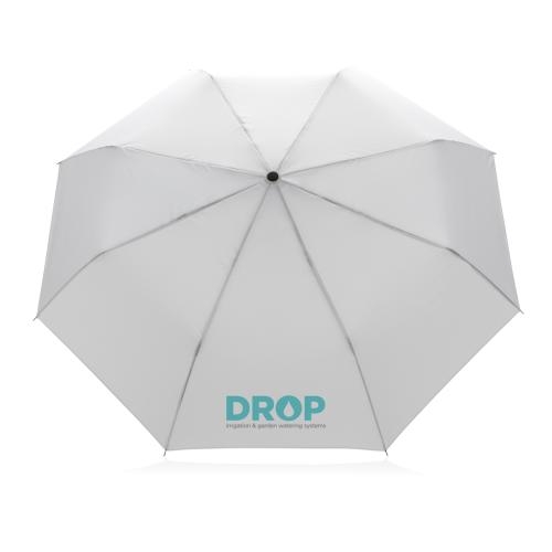 20.5 inch Impact AWARE™ RPET mini paraplu wit