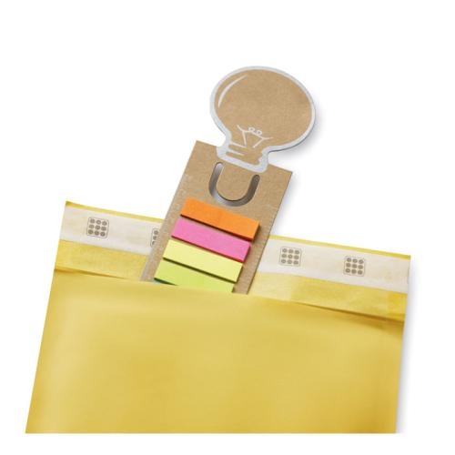 Boekenlegger met memoblaadjes Idea beige