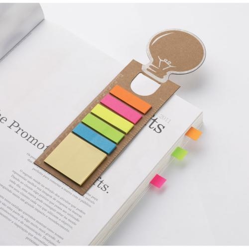 Boekenlegger met memoblaadjes Idea beige