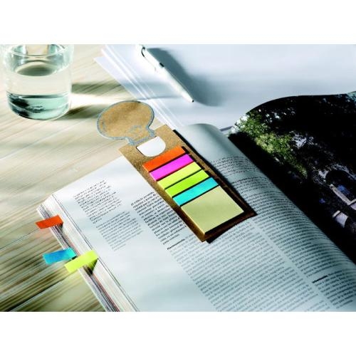 Boekenlegger met memoblaadjes Idea beige