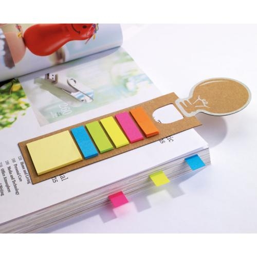 Boekenlegger met memoblaadjes Idea beige
