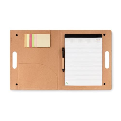 Schrijfmap gerecycled karton beige