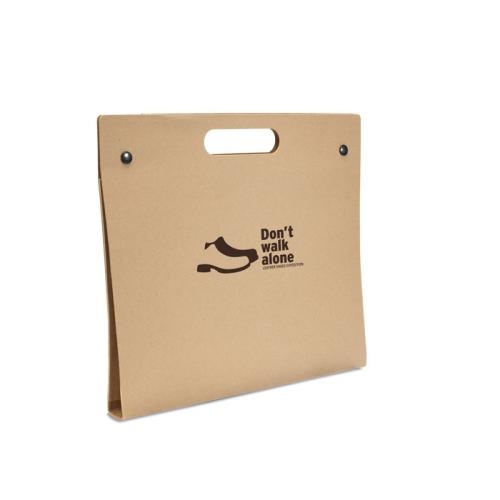 Schrijfmap gerecycled karton beige