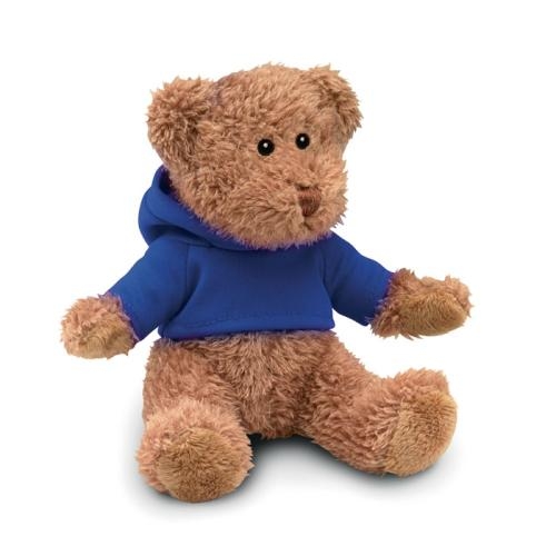 Teddybeer met sweatshirt blauw