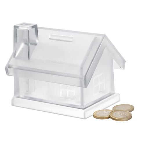 Plastic spaarpot transparant