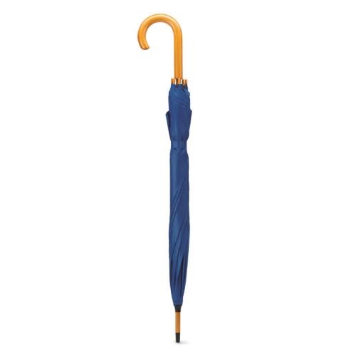 23 inch paraplu met houten handvat blauw
