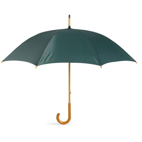 23 inch paraplu met houten handvat groen