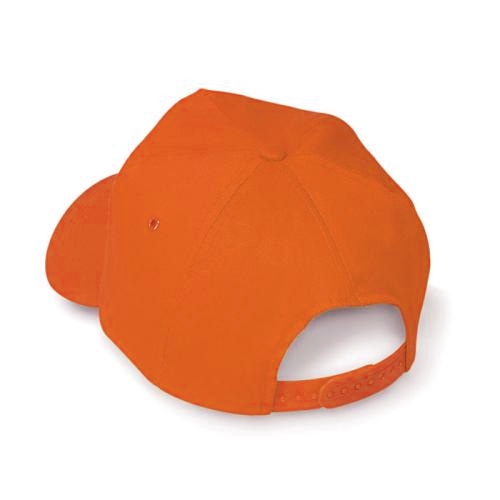 Baseballcap met sluiting oranje