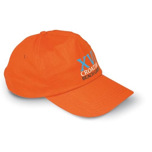 Baseballcap met sluiting oranje