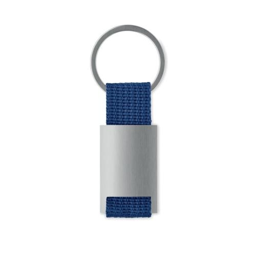 Metalen sleutelhanger Tech blauw