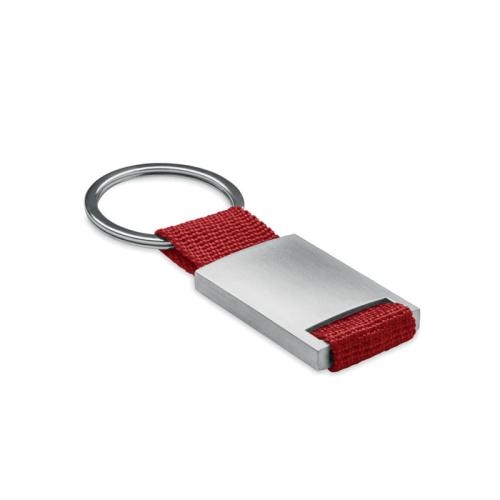 Metalen sleutelhanger Tech rood