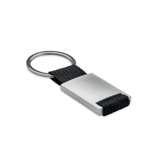 Metalen sleutelhanger Tech zwart