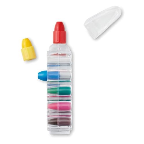 Magic set met 6 waskrijtjes transparant